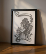 Load image into Gallery viewer, Mor &amp; Barn 1 | Str: A4 | Uden ramme

