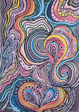 Load image into Gallery viewer, 🌈 Leg med farver – 2 motiver– A4 kunstpapir
